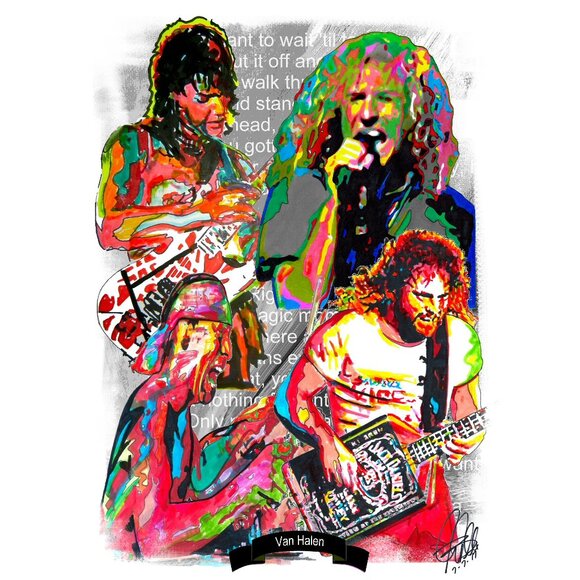 Van Halen Sammy Hagar Rock Music Poster Print Wall Art 18x24 - Picture 1 of 5